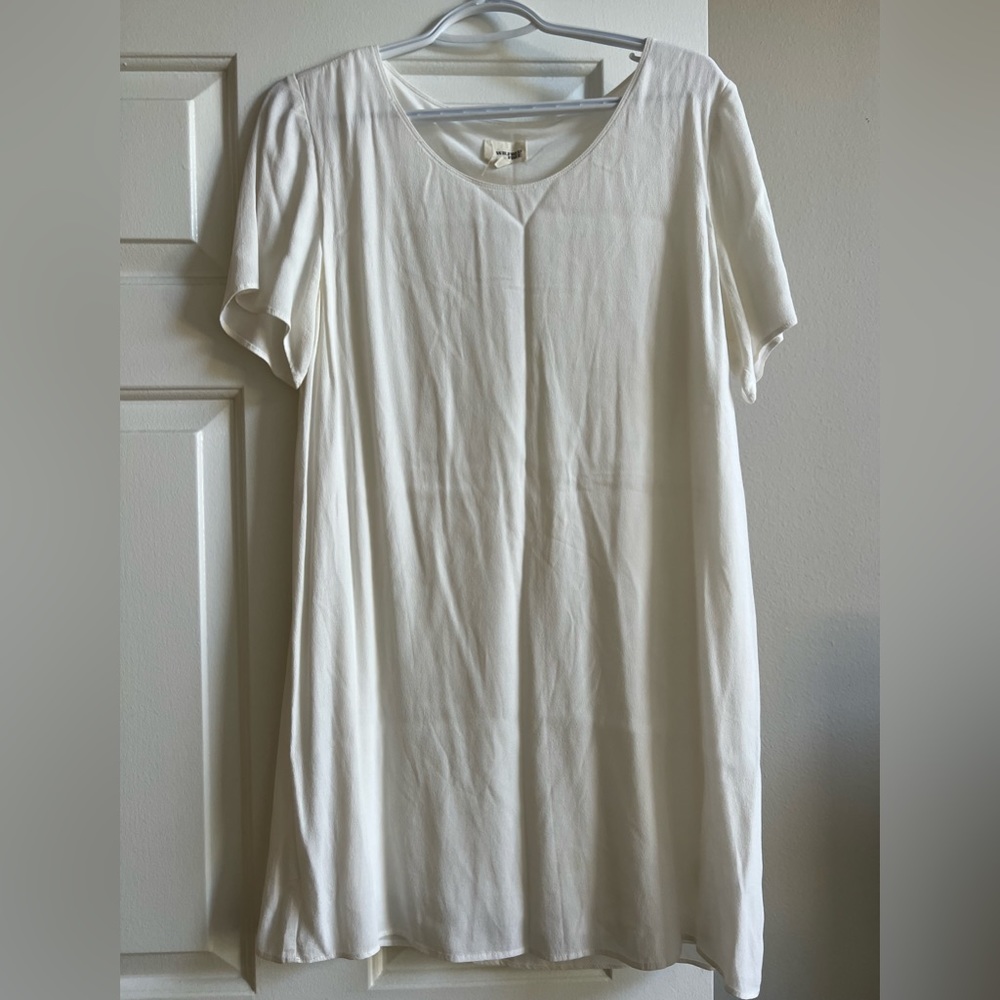 Wilfred Free White Lined T-Shirt Dress Size M